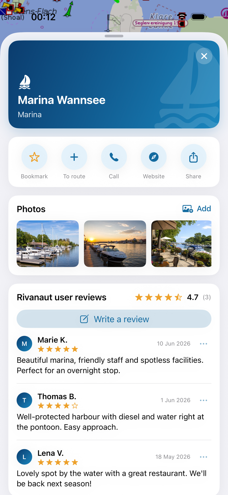 Rivanaut marina detail with photos and community reviews